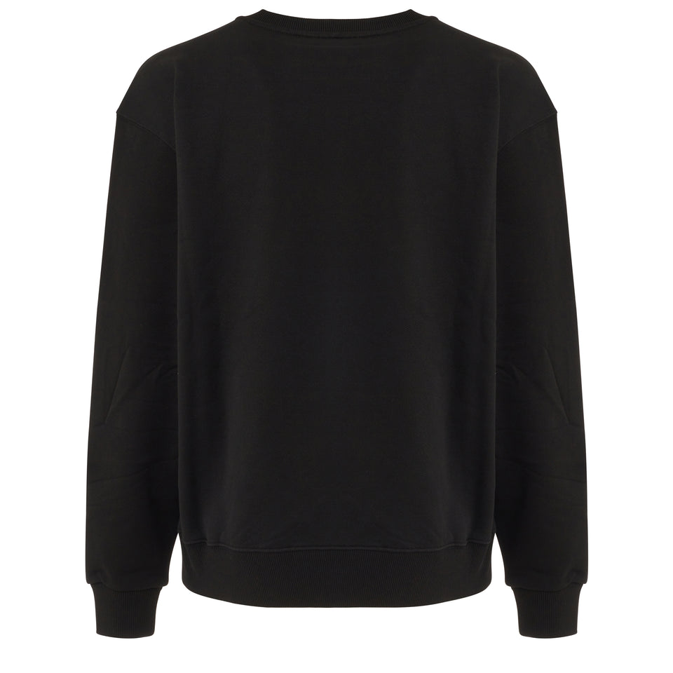 ''Target'' sweatshirt in black cotton