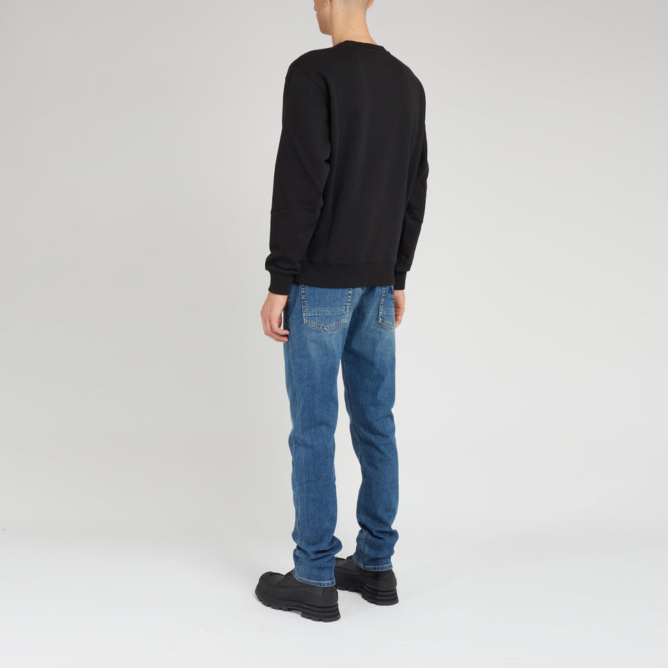 ''Target'' sweatshirt in black cotton