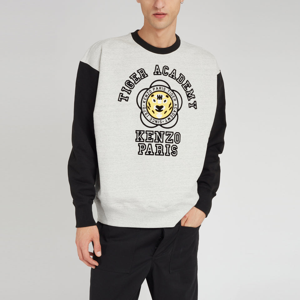 ''Kenzo Tiger Academy'' sweatshirt in gray cotton
