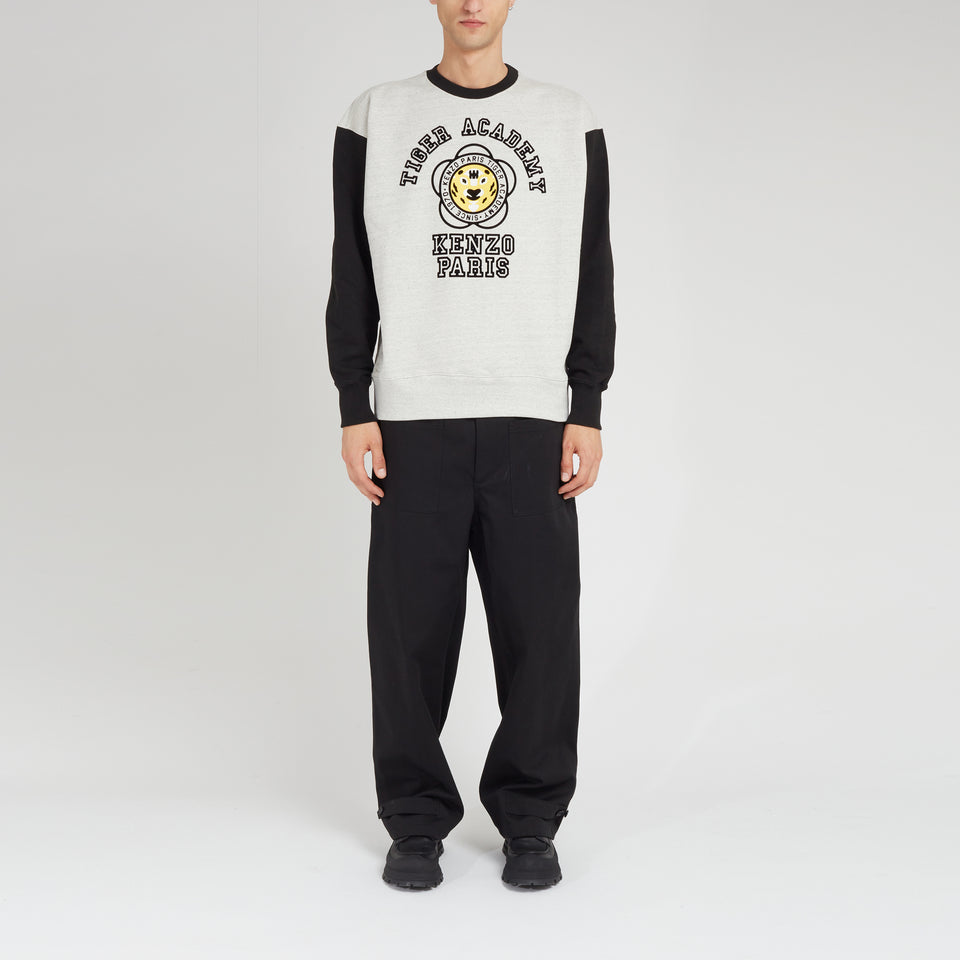 ''Kenzo Tiger Academy'' sweatshirt in gray cotton