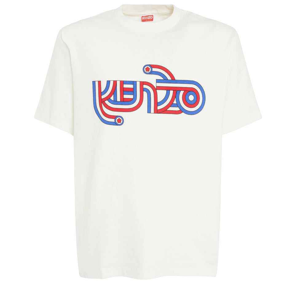 ''Kenzo Target'' T-shirt in white cotton