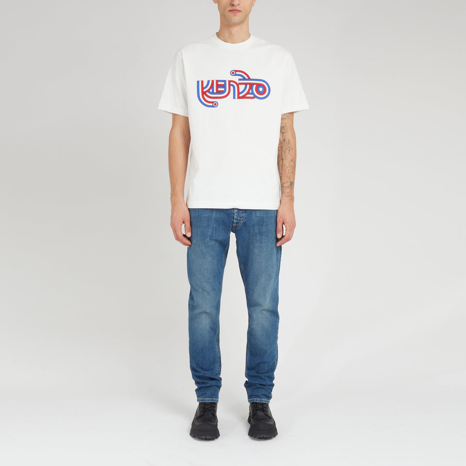 ''Kenzo Target'' T-shirt in white cotton