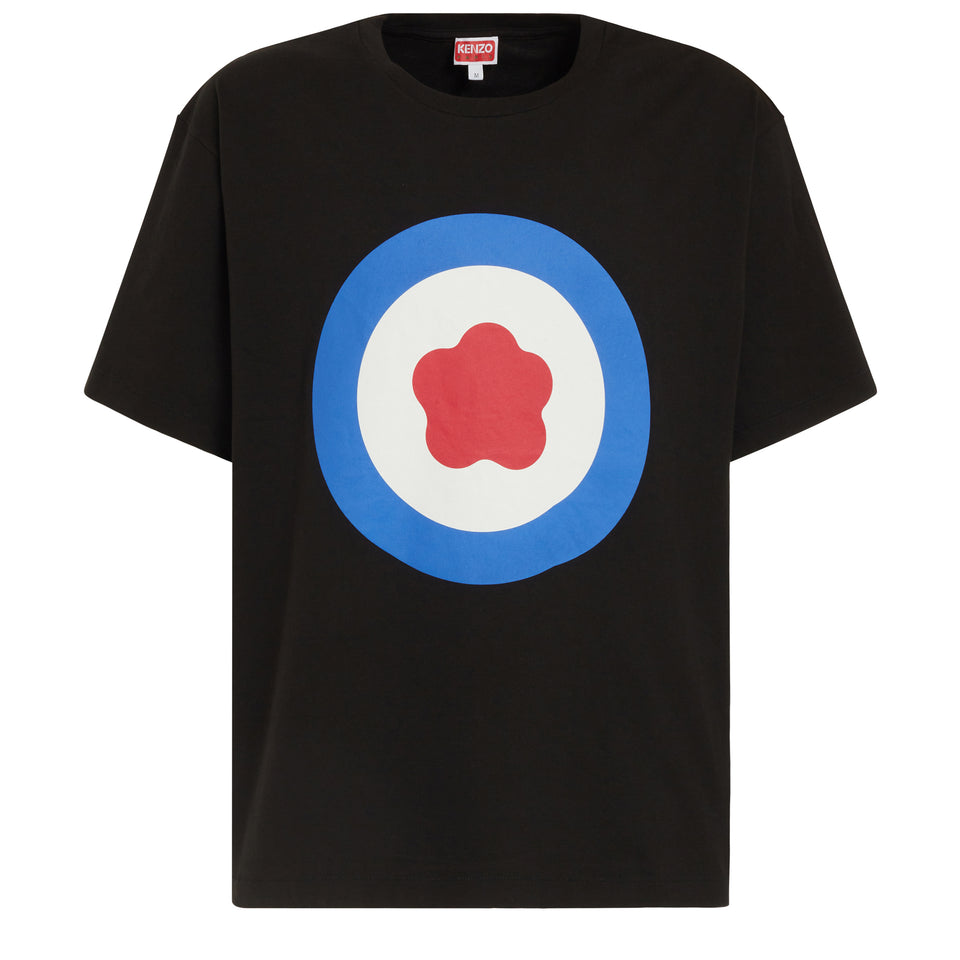 ''Kenzo Target'' T-shirt in black cotton