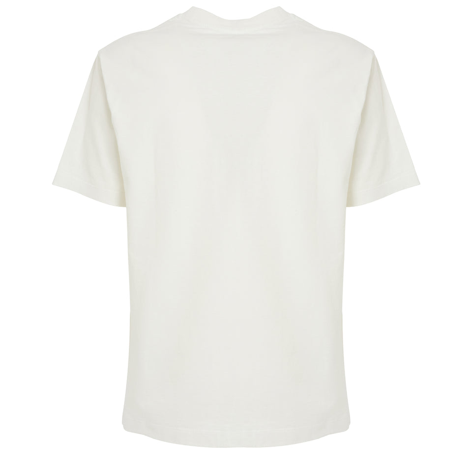 ''K Crest'' T-shirt in white cotton
