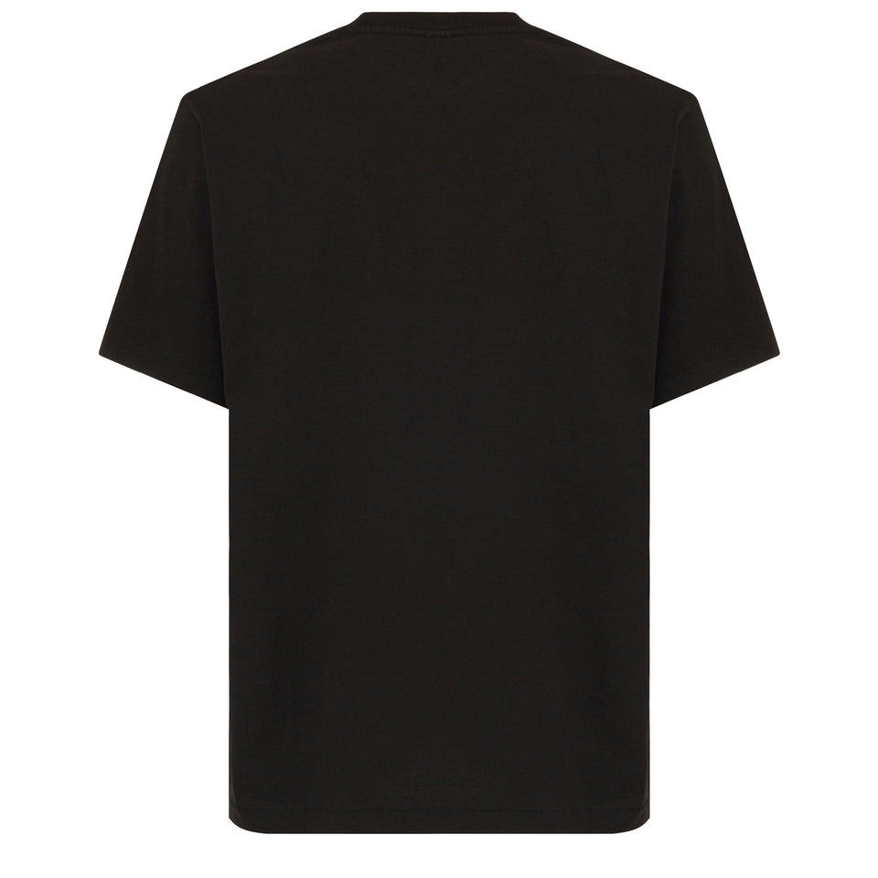 ''K Crest'' T-shirt in black cotton