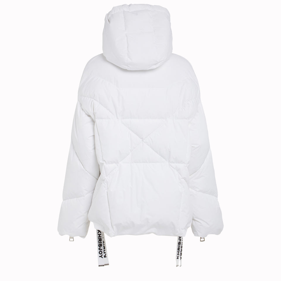 "Iconic" down jacket in white fabric