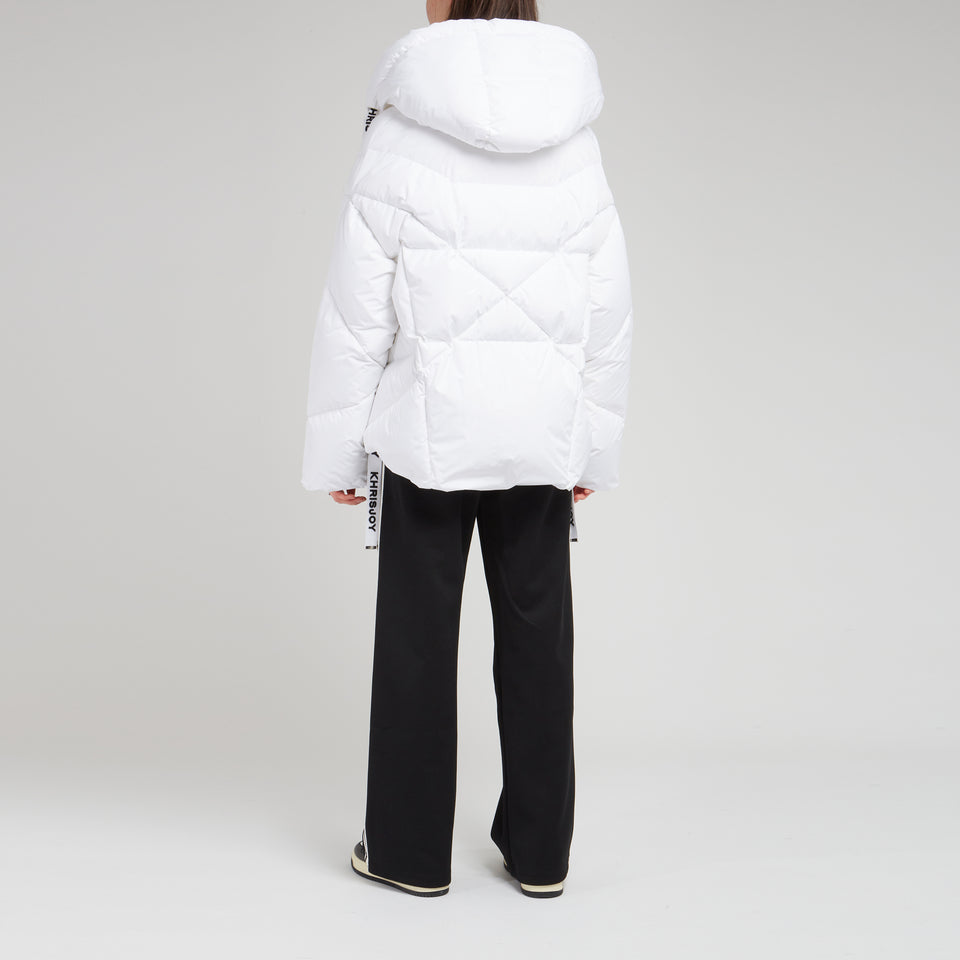 "Iconic" down jacket in white fabric