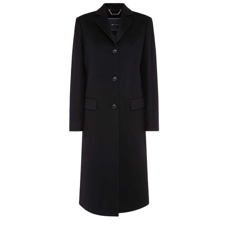 Black cashmere coat