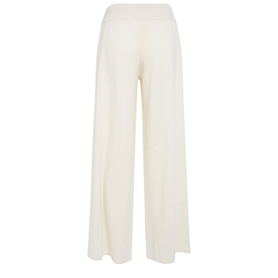 "Sofi" trousers in white cashmere