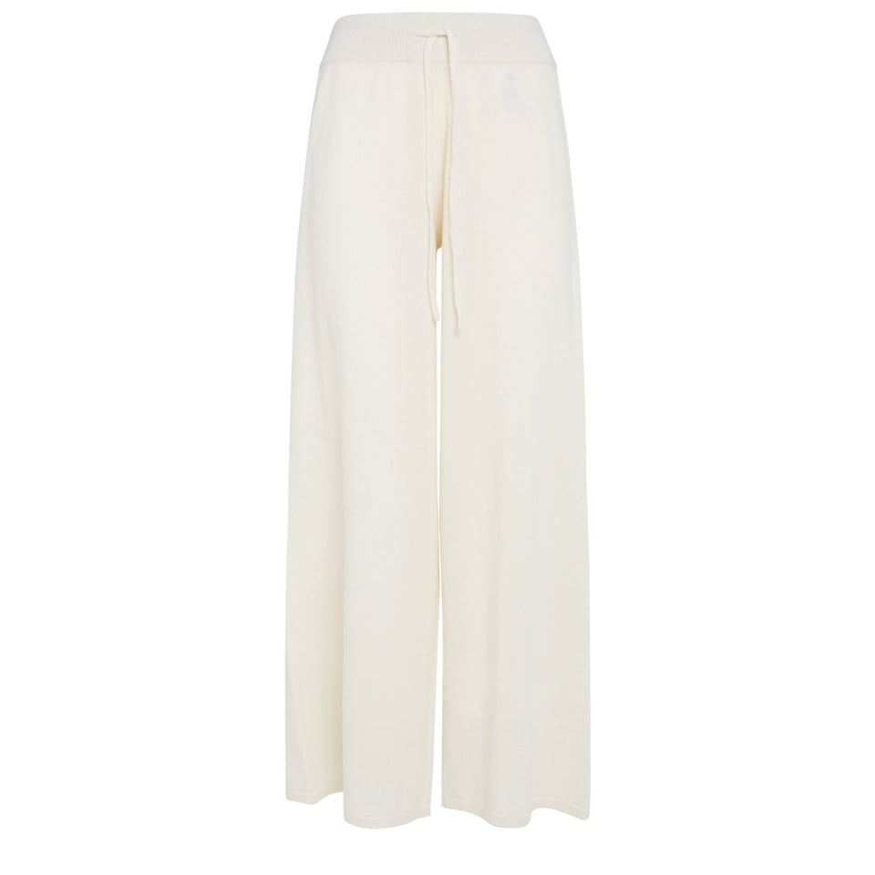 "Sofi" trousers in white cashmere