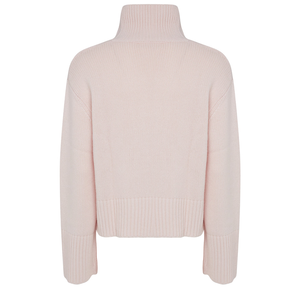 "Fleur" sweater in pink cashmere