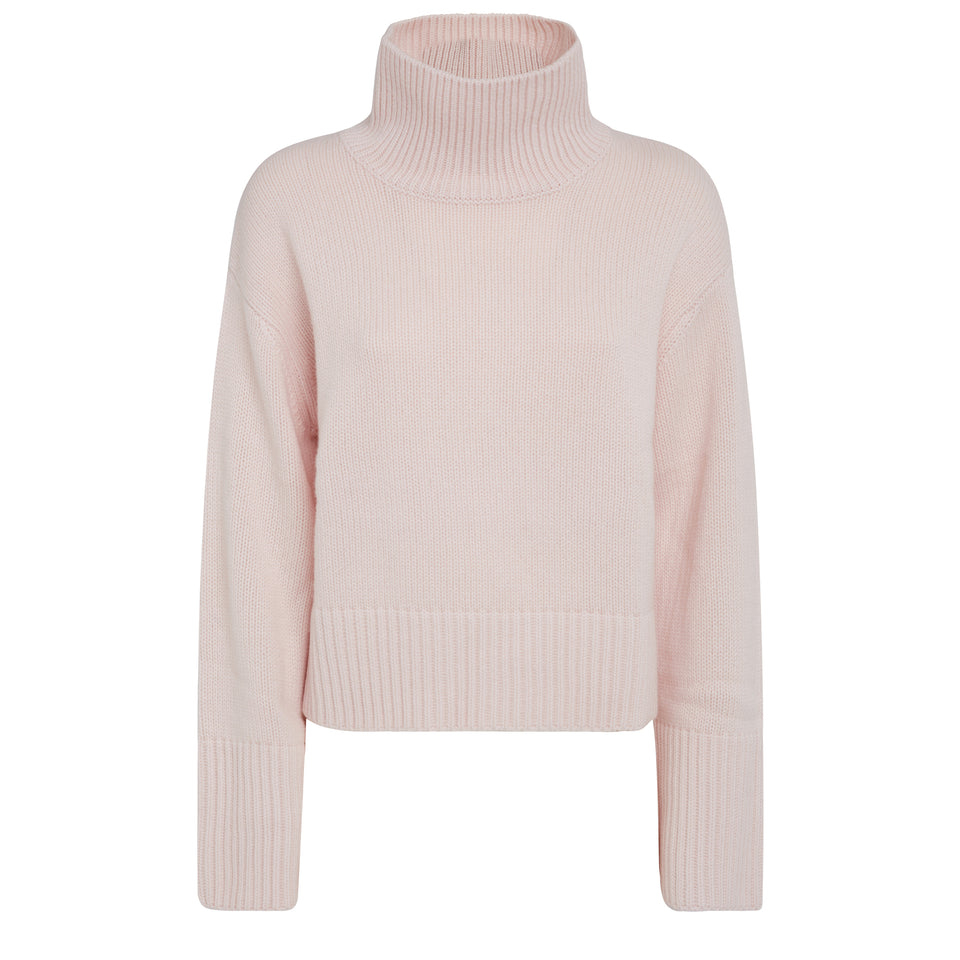 "Fleur" sweater in pink cashmere