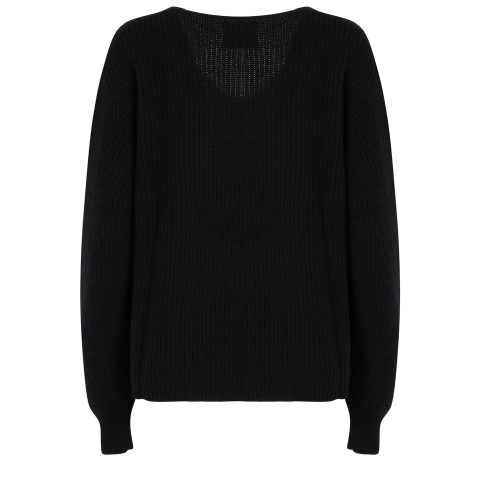 "Maya" sweater in black wool