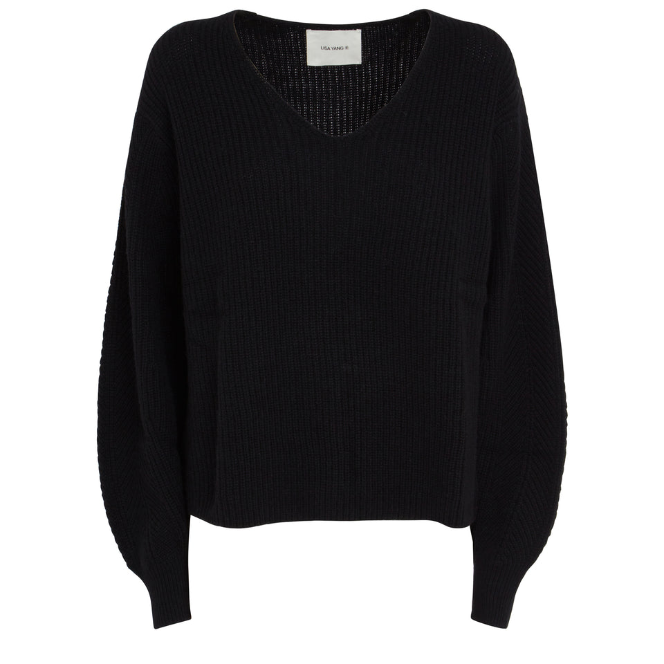 "Maya" sweater in black wool
