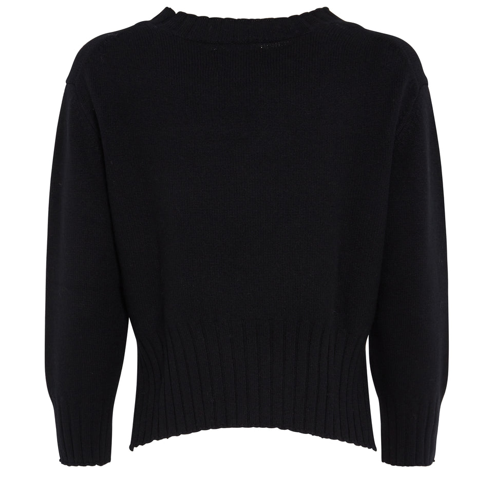 ''Mora'' sweater in black wool