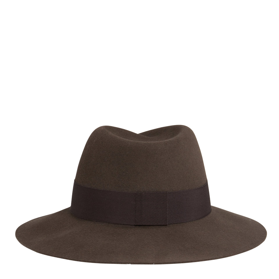 ''Virginie'' hat in brown wool