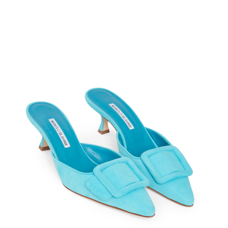 ''Maysale'' sandals in blue suede
