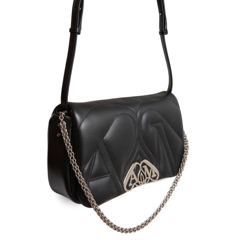 ''The Seal'' bag in black leather