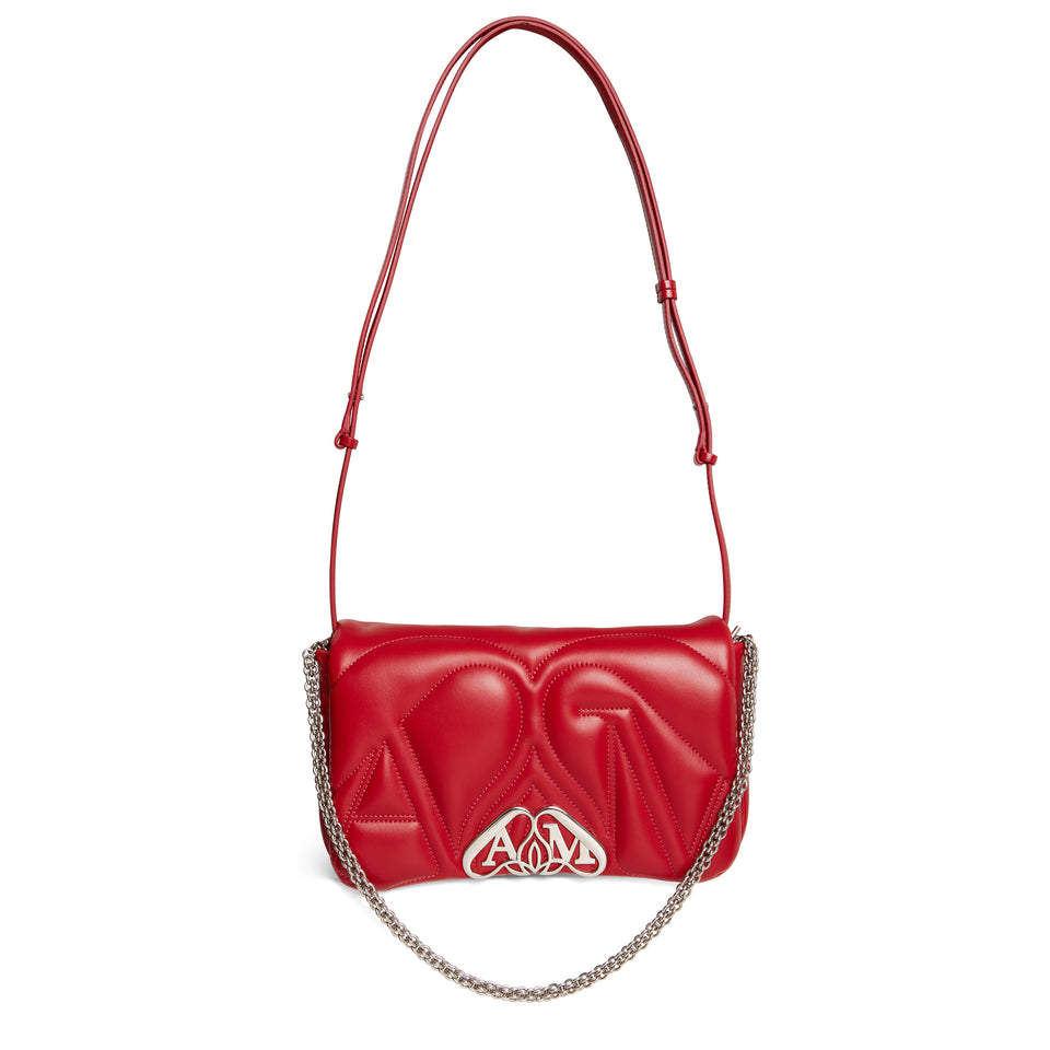''The Seal'' bag in red leather