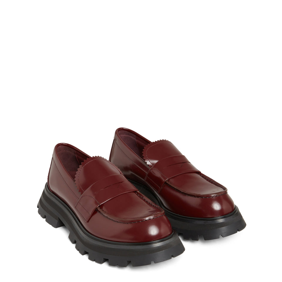 ''Wander'' loafers in brown leather