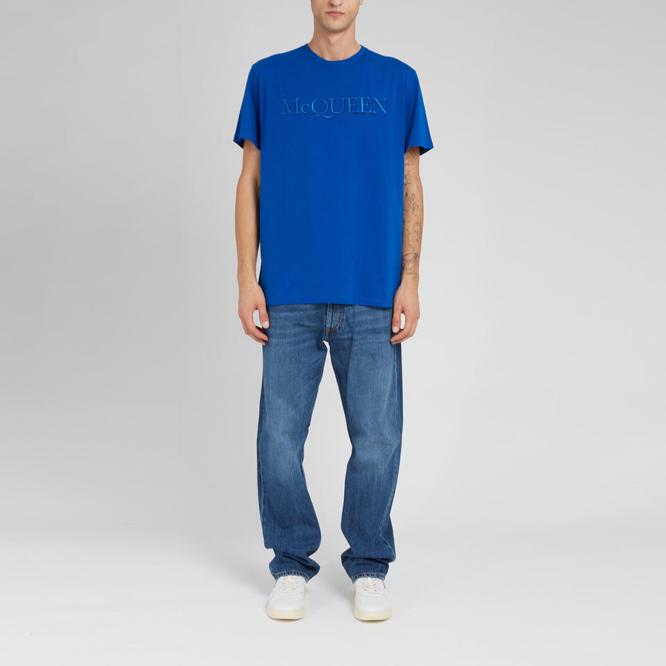 Blue cotton T-shirt
