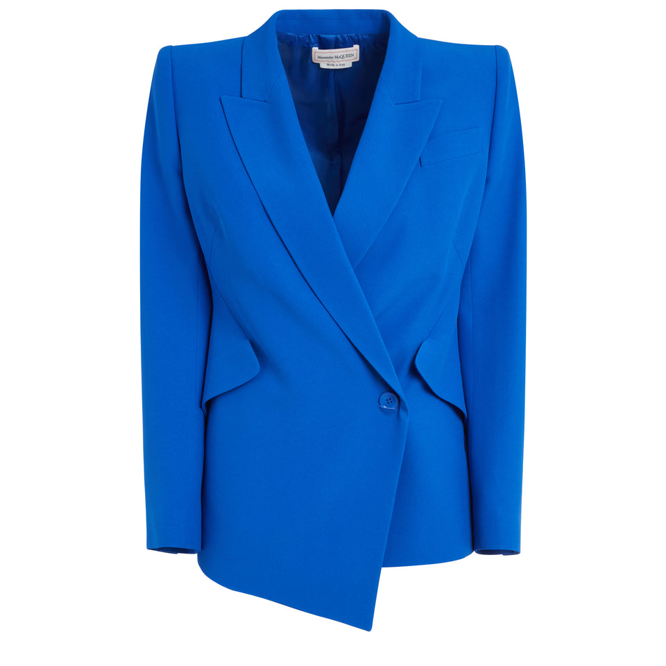 Blue crepe jacket