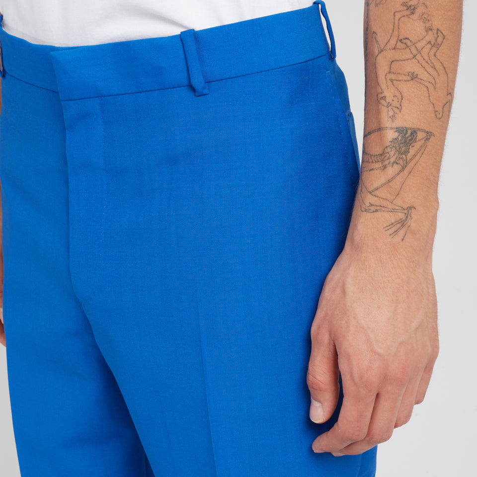 Pantalone sartoriale in lana blu