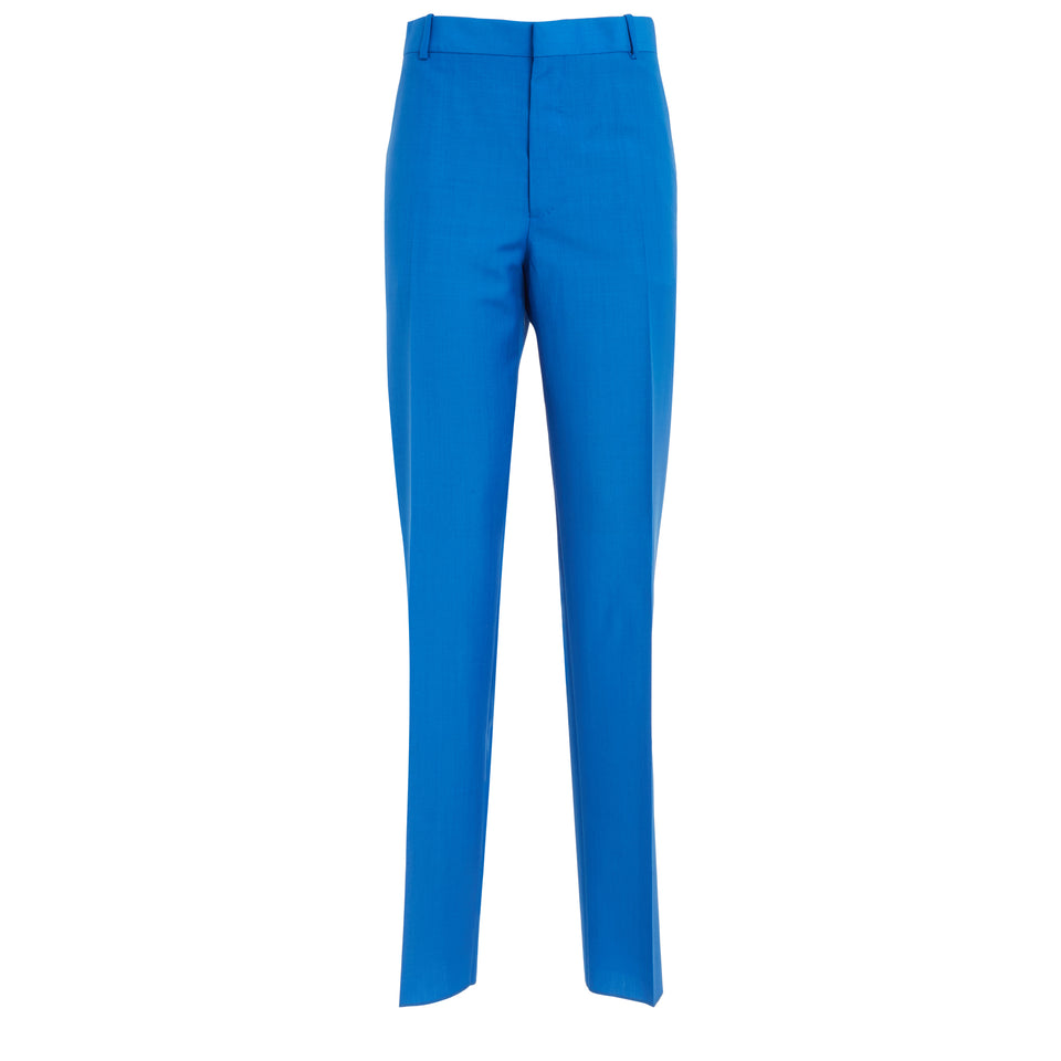 Pantalone sartoriale in lana blu