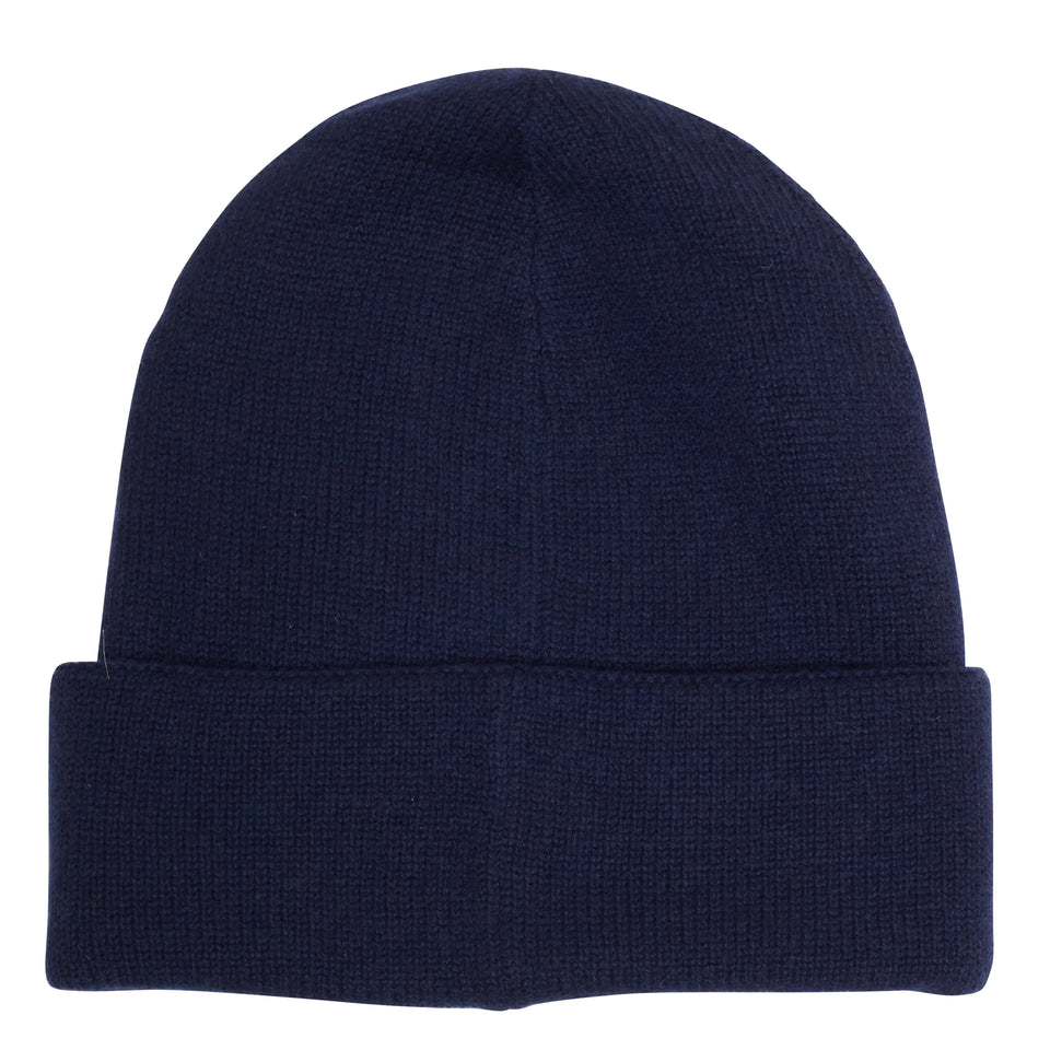 Cappello in lana blu