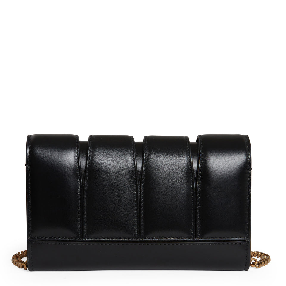 ''The Slash'' shoulder bag in black leather