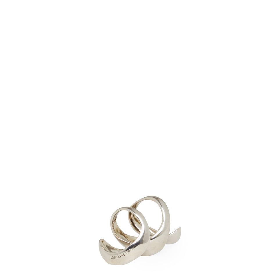 Silver-plated brass ring
