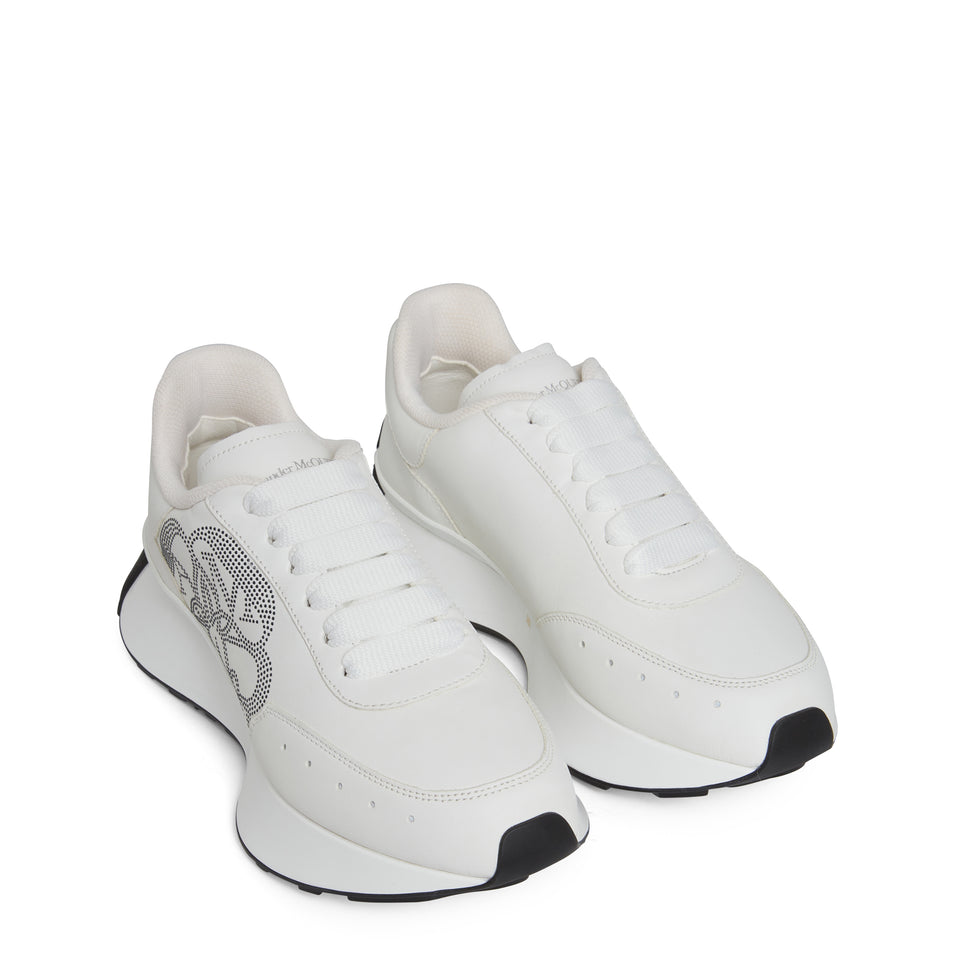 White leather ''Sprint Runner'' sneakers