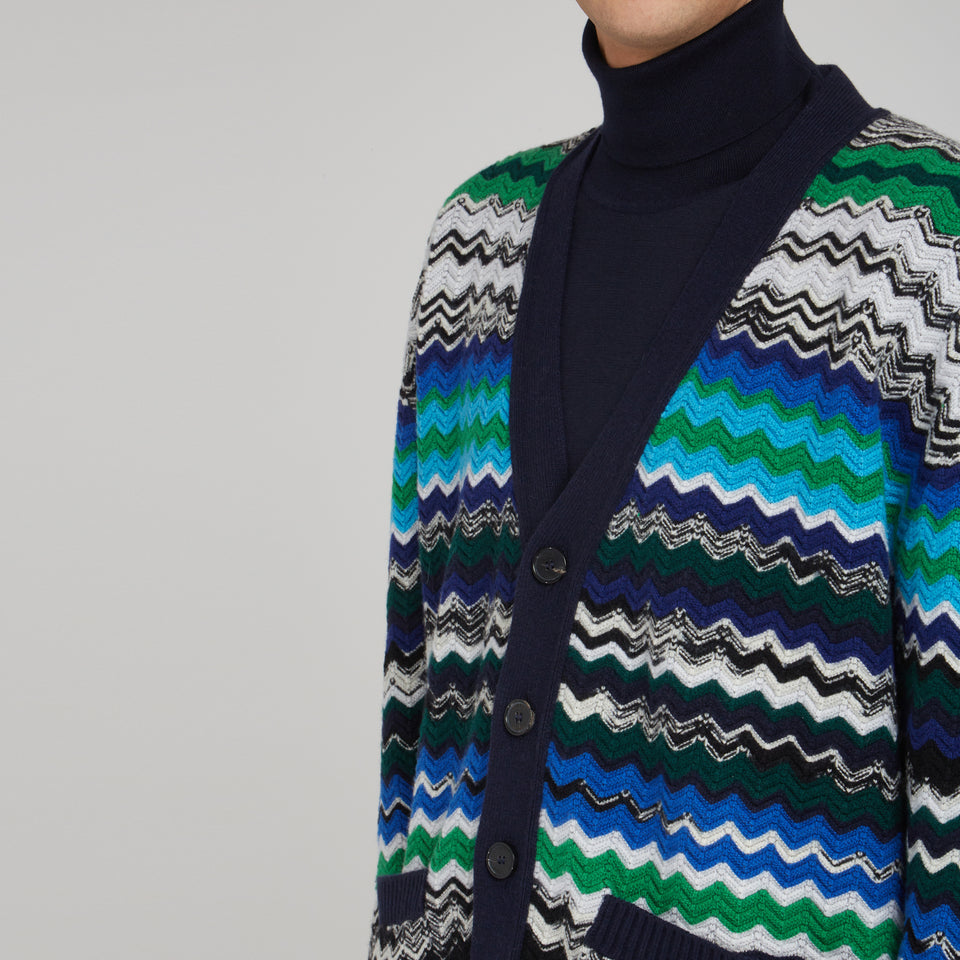 Cardigan in lana multicolor