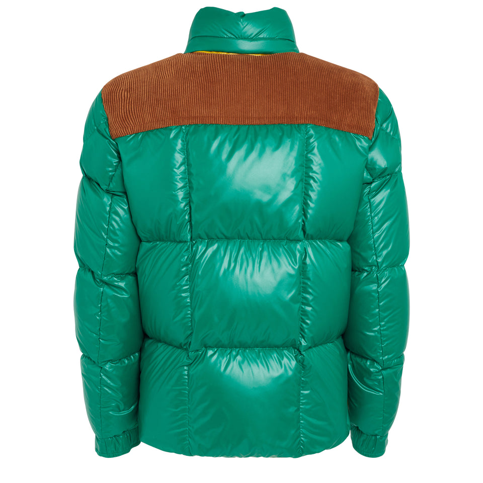 "Ain" down jacket in green fabric