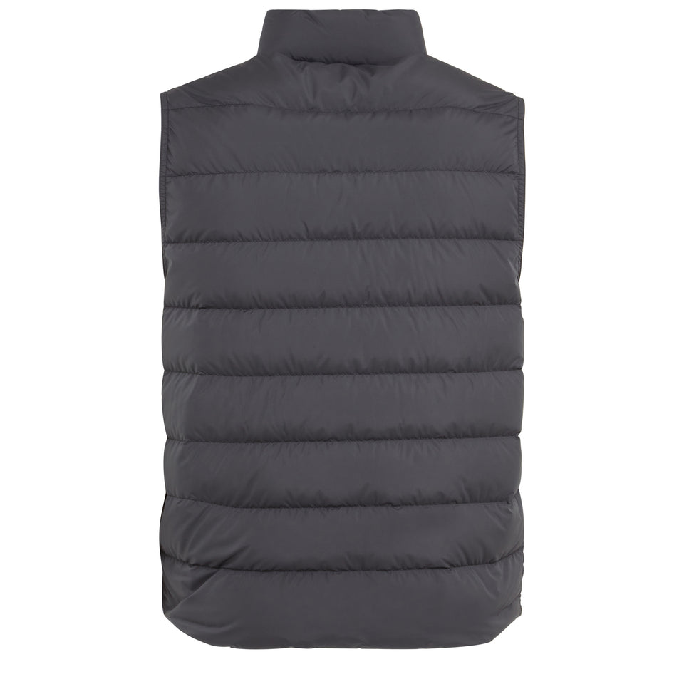 "Treompan" padded vest in black fabric