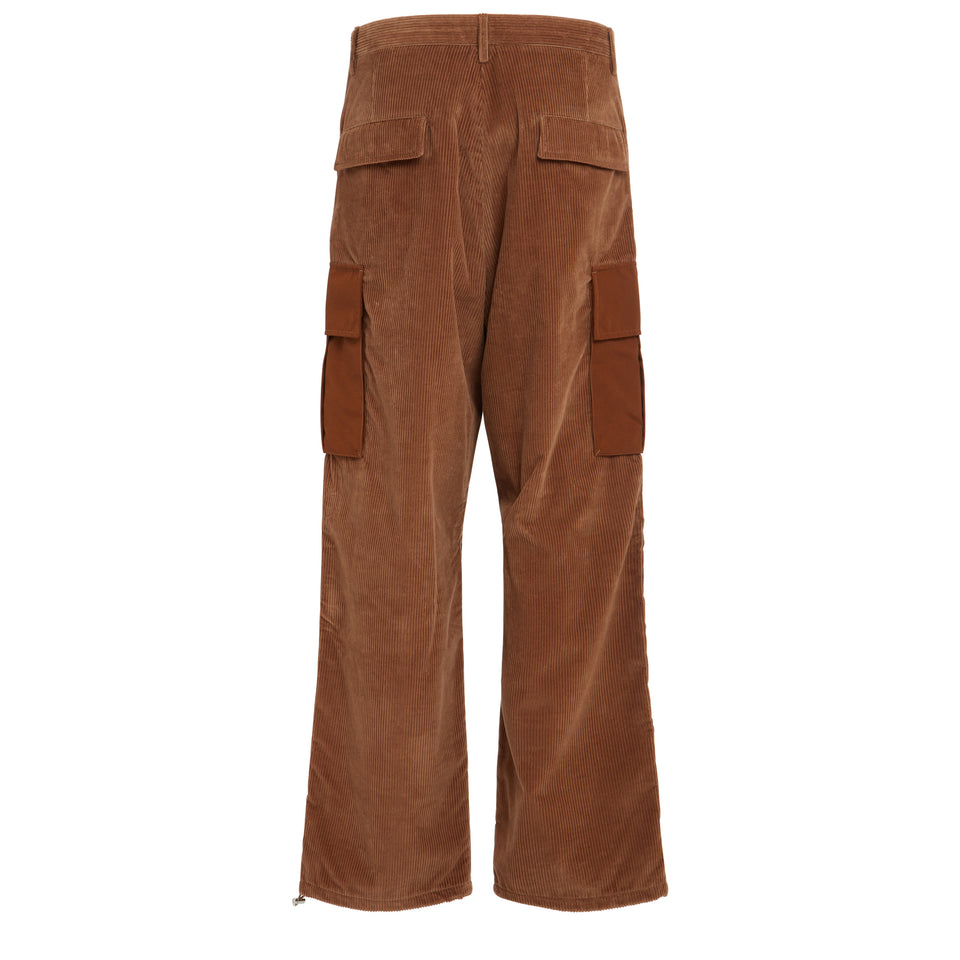 Brown velvet trousers