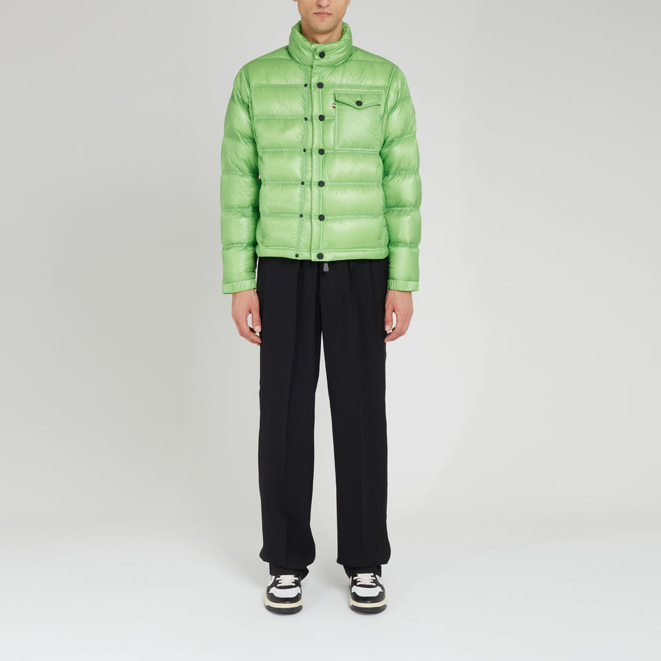 "Raffort" down jacket in green fabric