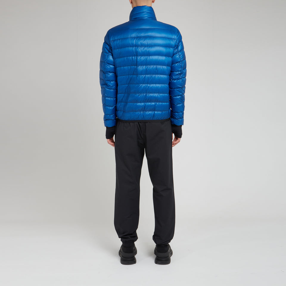 "Hers" down jacket in blue fabric