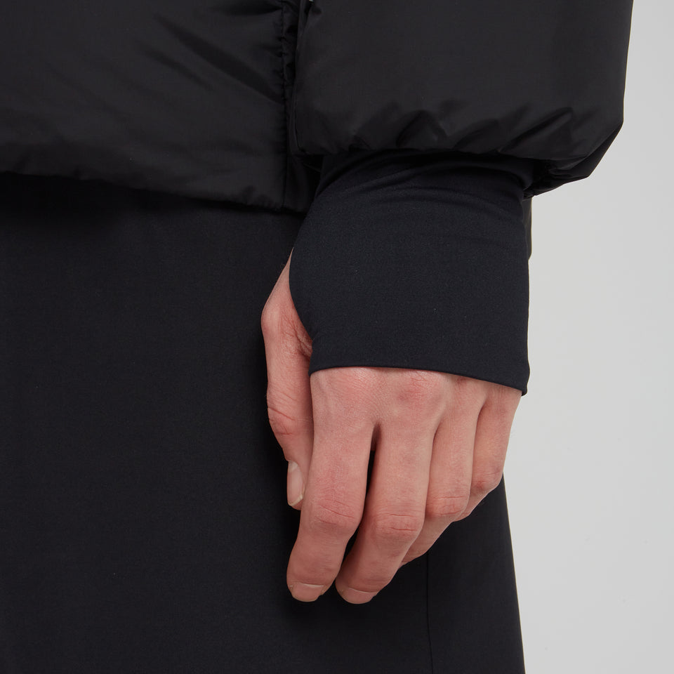 "Mazod" down jacket in black fabric
