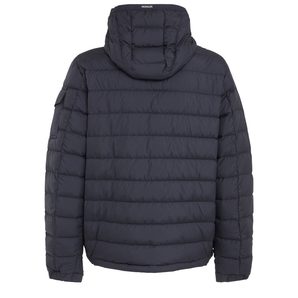 "Galion" down jacket in blue fabric