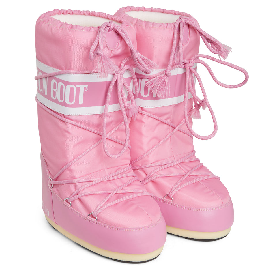 Moon Boot ''Icon'' in pink fabric