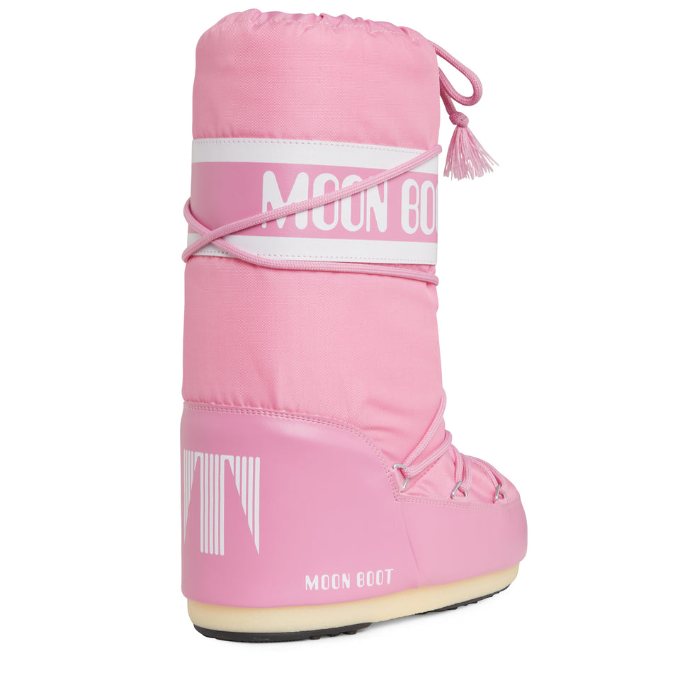 Moon Boot ''Icon'' in pink fabric