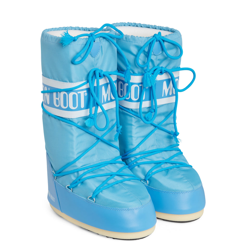 Moon Boot ''Icon'' in light blue fabric