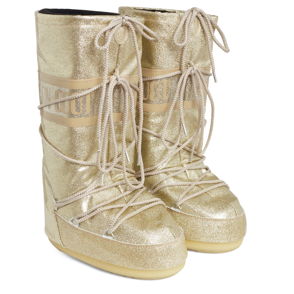 Moon Boot ''Icon'' in gold fabric
