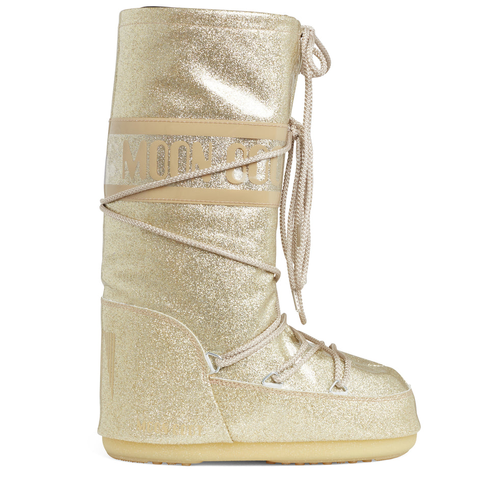 Moon Boot ''Icon'' in gold fabric