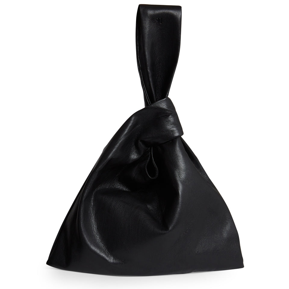 "Jen" handbag in black eco leather<BR/>