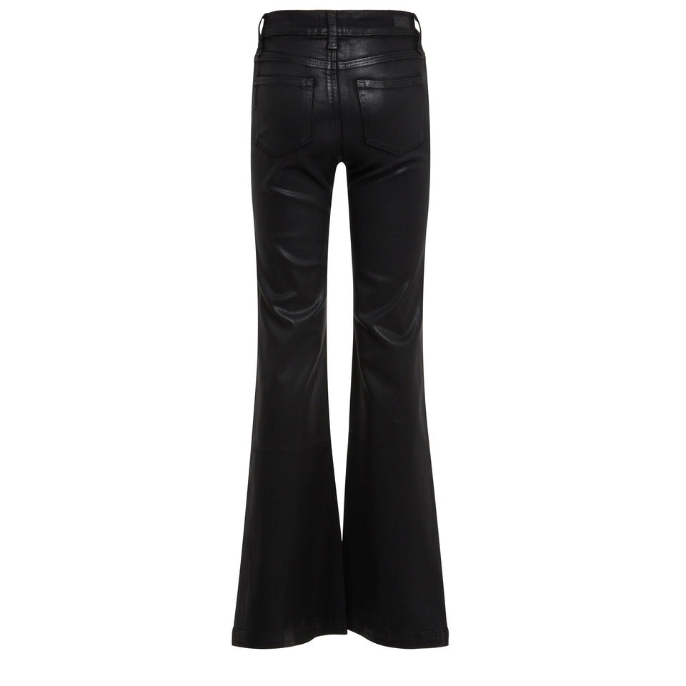 "Genevieve" flared jeans in black denim