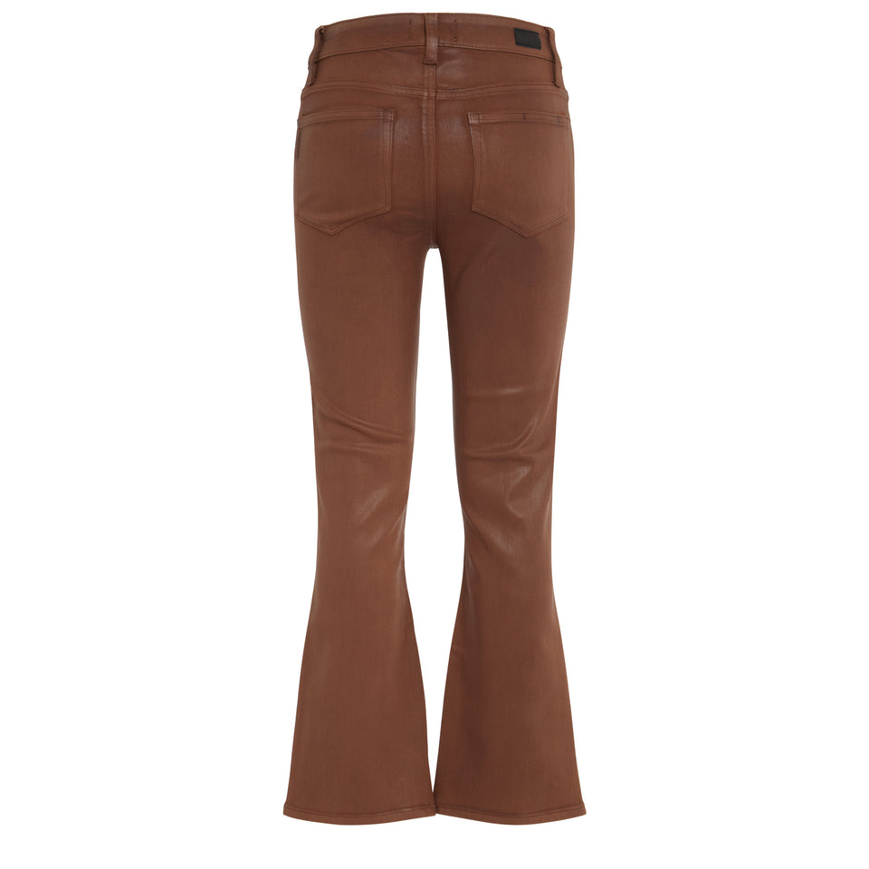 "Claudine" trousers in brown fabric