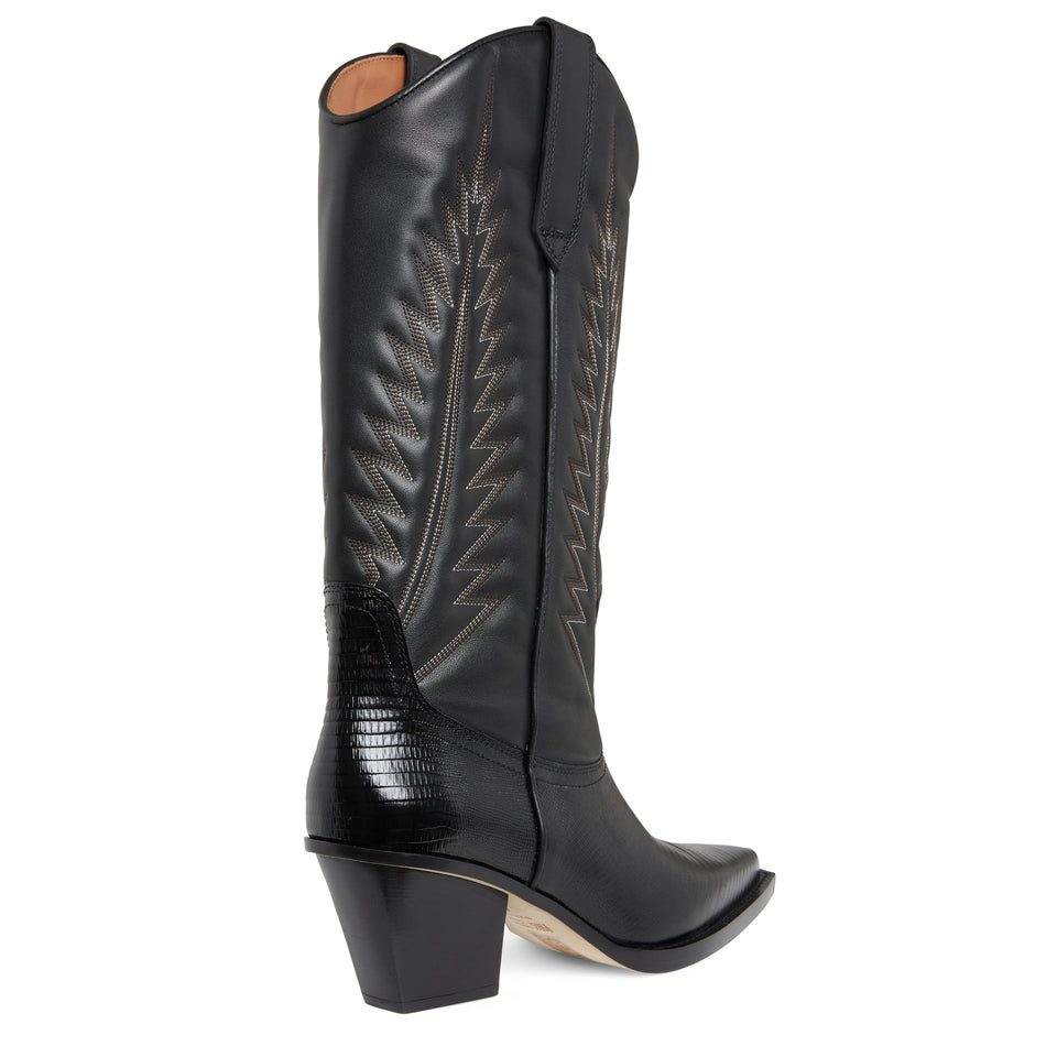 "Rosario" ankle boot in black leather