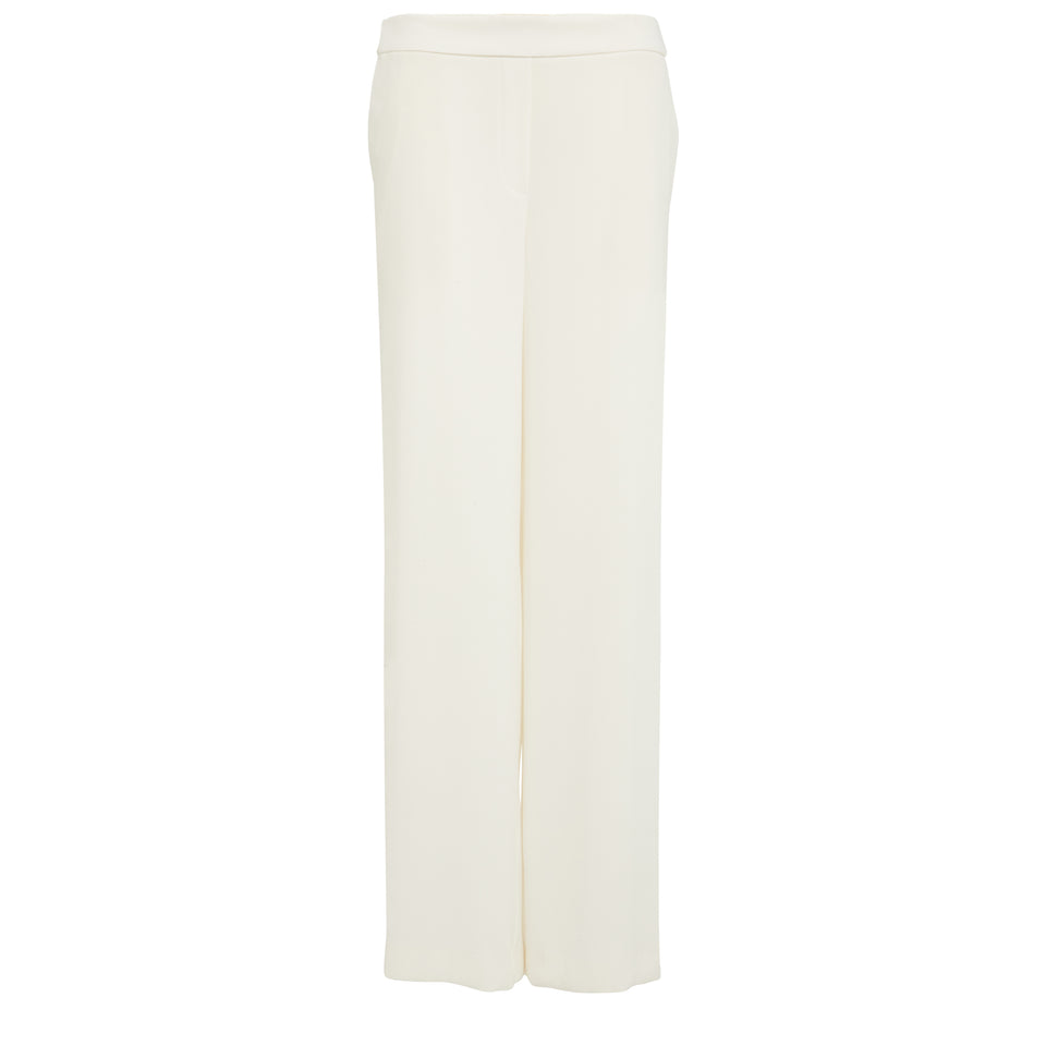 Soft trousers in white fabric
